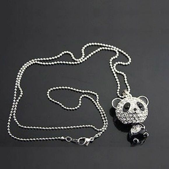 Charming Black and White Panda Necklace​ - Picture 1 of 2